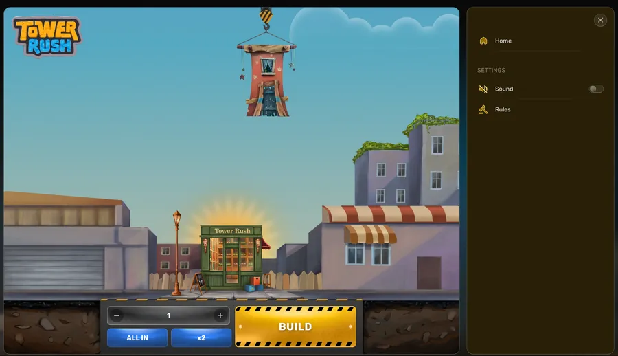 Hamburger menu open in the demo client showing Home, Setting
